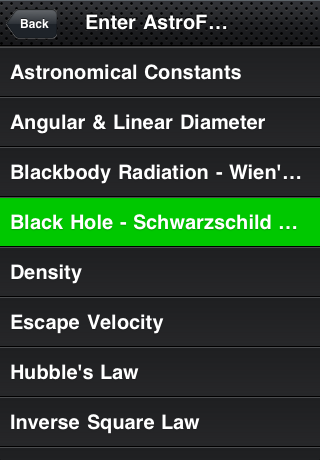 screenshot of first app screen