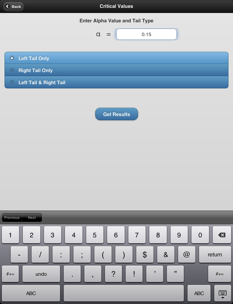 screenshot of sample calculation