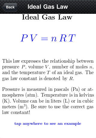 screenshot of example formula